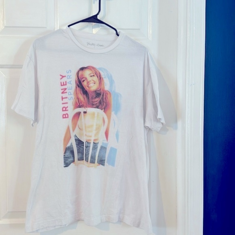 Britney Spears Graphic Short Sleeve 100% Cotton T-Shirt Size Large